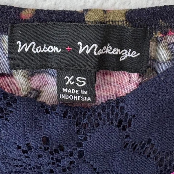 Floral Feminine Camisole/ Tank w Lace Mason & Mackenzie Size XS Y2K fairy - Picture 6 of 6